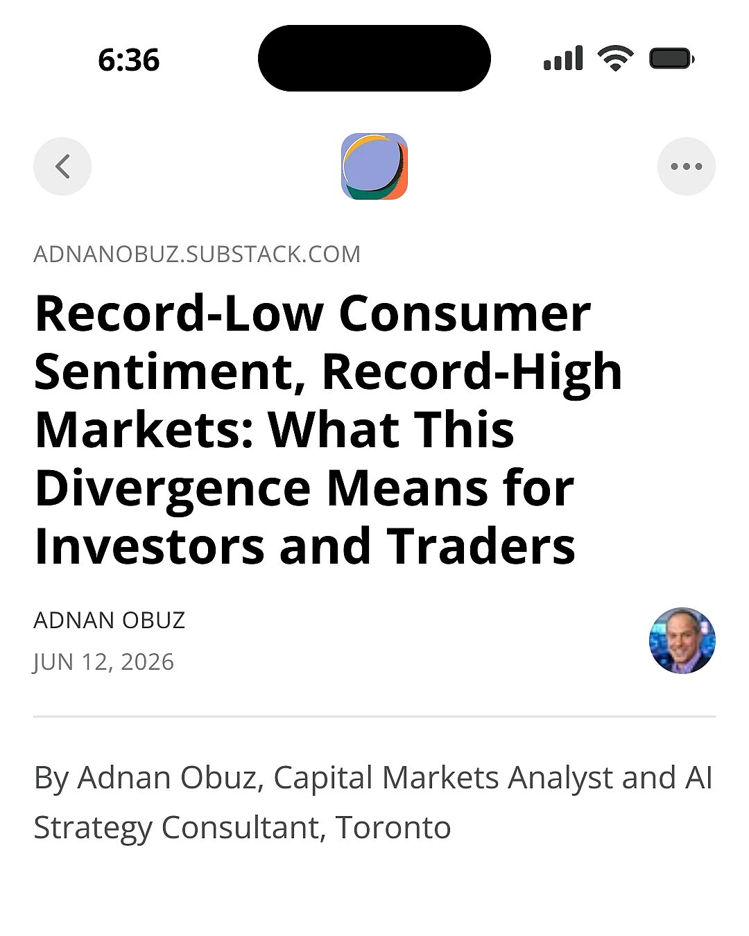 Insight from Adnan Obuz - University of Michigan Consumer Sentiment Index Hits Record-Low Consumer Sentiment, Record-High Markets: What This Divergence Means for Investors and Traders 1 Adnan Obuz analysis of record-low consumer sentiment vs record-high S&P 500 markets in 2026, highlighting economic divergence and investor playbook